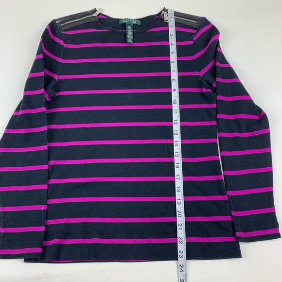 Ralph Lauren-Long Sleeves blouse- BlackPink-Large - Picture 2 of 6